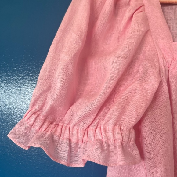 SLEEPER LINEN RUFFLED DRESS WITH TIE XS - Picture 3 of 4